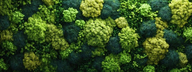 Naklejka premium 3D rendering of moss used for artistic paintings and interior decor featuring dyed moss elements