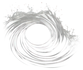 PNG Water whirlpook effect spiral black black background.