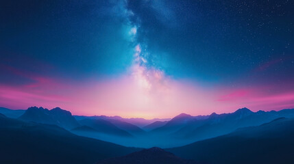 sunset in the mountains