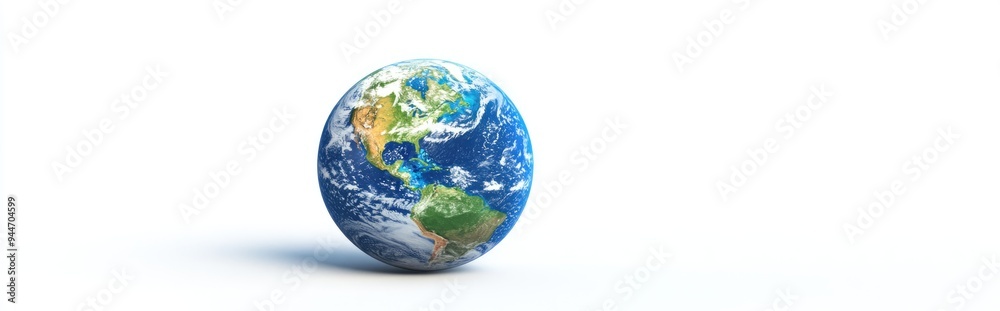 Aufkleber glow of earth in a 3d cartoon rendering on a white background