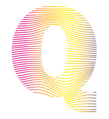 'Q' alphabet, letter font sign a symbol illustration vector.