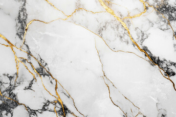 White marble with golden lines background