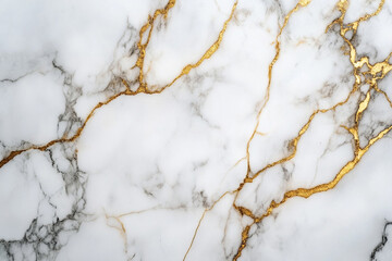 White marble with golden lines background
