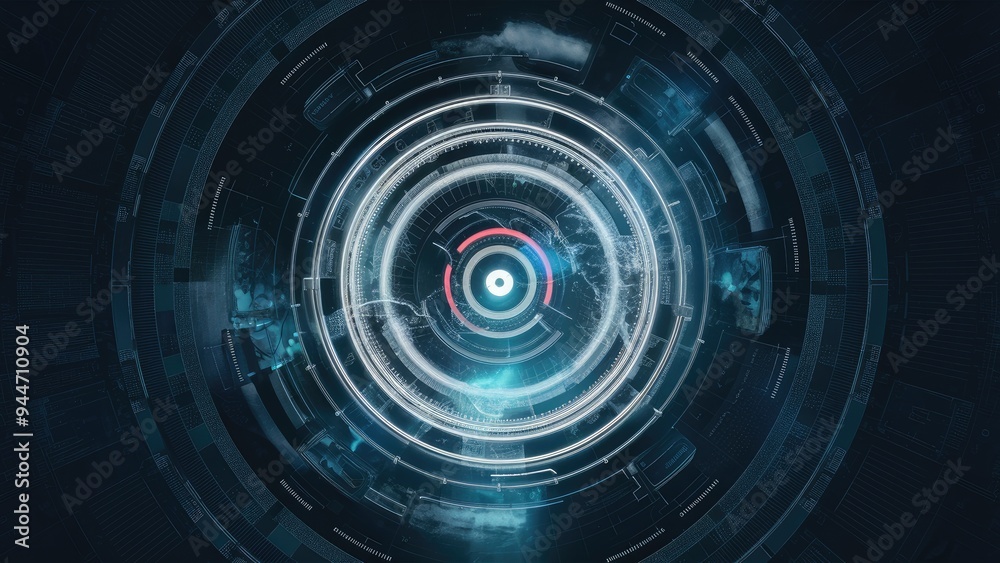 Poster futuristic abstract ui hud interface design concept background