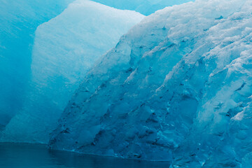 Detail of iceberg in glacial bay at Tracy Arm Fjord in Alaska
