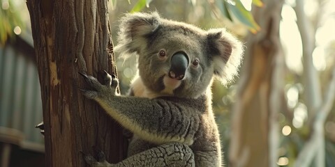 Obraz premium Full body outdoor portrait of an adorable koala