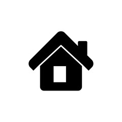 Home icon vector flat black simple illustration for web and app on white background..eps