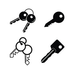 Key icon set illustration. Key sign trendy style illustration for web and app on white background..eps