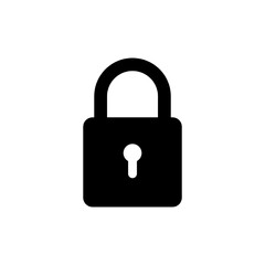 lock. - Vector icon simple flat black illustration for web and app on white background..eps