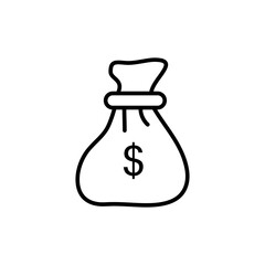money bag icon,vector illustration. money bag linear illustration for web and app..eps