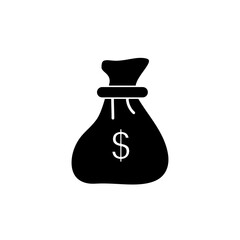 money bag icon,vector illustration. money bag icon black trendy style illustration for web and app on white background..eps
