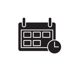 calendar - Vector icon simple flat black illustration for web and app on white background..eps
