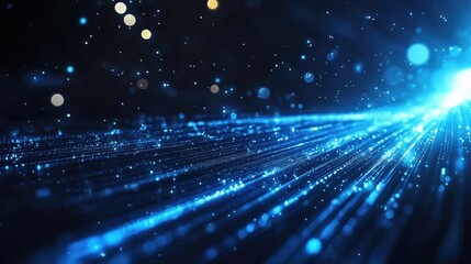 Abstract background featuring blue filter technology with dark motion lights design showcasing a high tech speed template