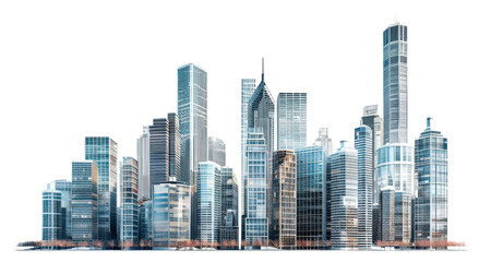 Fototapeta premium PNG Modern city skyscraper architecture metropolis.