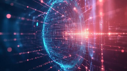 Obraz premium state-of-the-art cybersecurity system protecting a vast network of sensitive data.