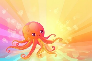 background with octopus