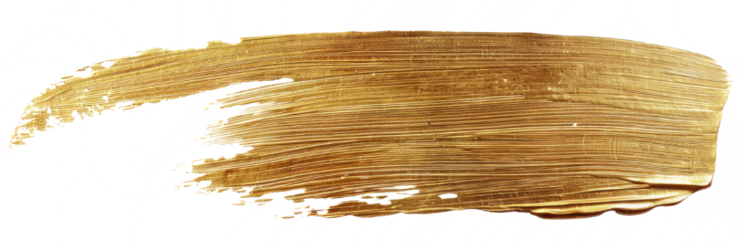 hand painted golden brushstroke element