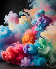 Fototapeta premium Abstract Colorful Smoke Background