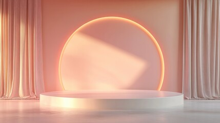 3D Rendered Podium for Product Display Background