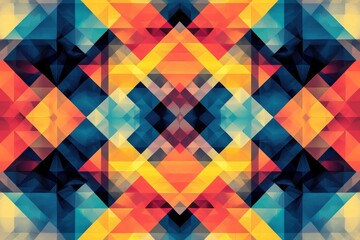 Abstract Geometric Pattern with Vibrant Colors created with Generative AI