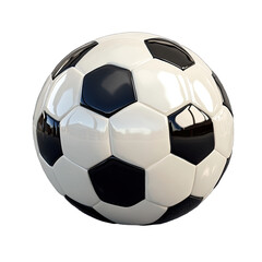 Soccer ball with classic black and white panels