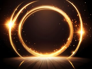 Fototapeta premium Sparkling Rings of Light Background