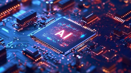 Obraz premium Close-up Banner Of Circuit Board With 