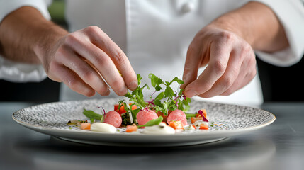 Freshly Prepared Colorful Salad with Assortment of Vegetables on Plate