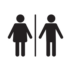 Man and Woman icon, Toilet Bathroom icon sign vector trendy style illustration for web and app..eps