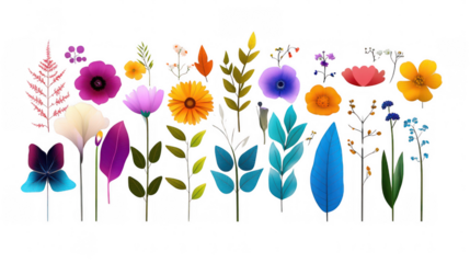 Vibrant Floral Illustration for Spring Designs