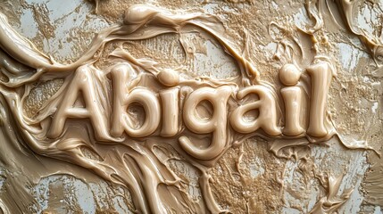 Beige Slime personalized name postcard perfect for decor.