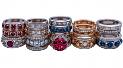Luxury Diamond And Gemstone Wedding Rings Collection