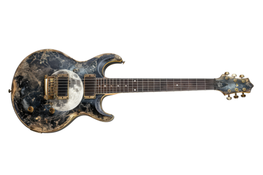 Vintage Electric Guitar with Worn Finish