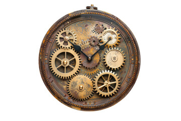 Vintage Clock With Gears