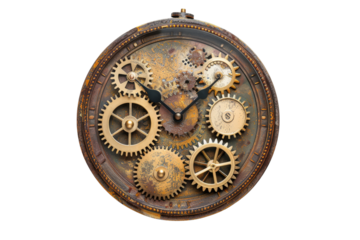 Vintage Clock With Gears