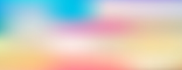 Obraz premium Smooth colorful waves flow together in a beautifully blurred abstract design