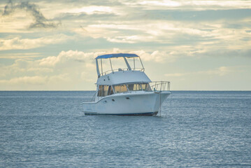 A yacht in the middle of the ocean in Costa Rica