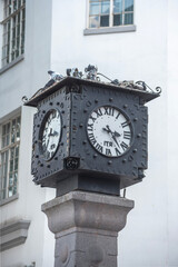 Old clock on the wall