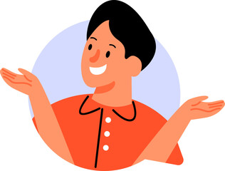 Bubble Chat Naive Character Illustration