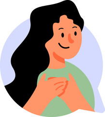 Bubble Chat Naive Character Illustration