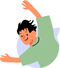 Bubble Chat Naive Character Illustration