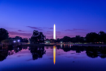 Washington Monument as seen from Constitution Garden Park, Washington, D.C.	