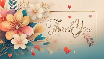 ありがとうを伝える感謝のカードデザインThank you card design to say thank you