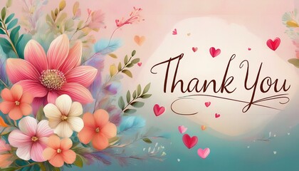 ありがとうを伝える感謝のカードデザインThank you card design to say thank you