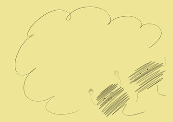 かわいいお化けの友達イラスト