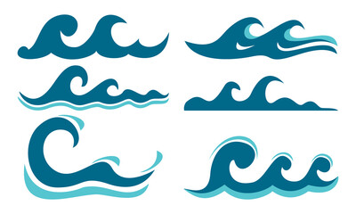 set water wave logo template