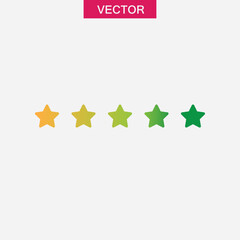 Star Rating Vector Art, simple flat trendy style illustration for web and app..eps