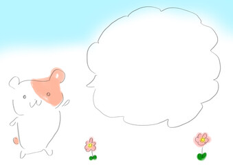 ハムスターのラフイラスト