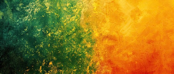 Abstract Vibrant Color Gradient Transition from Green to Orange