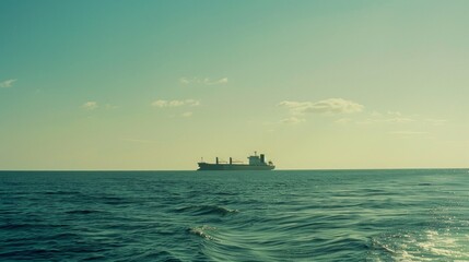 Obraz premium a massive shipping vessel sailing on the Gulf
